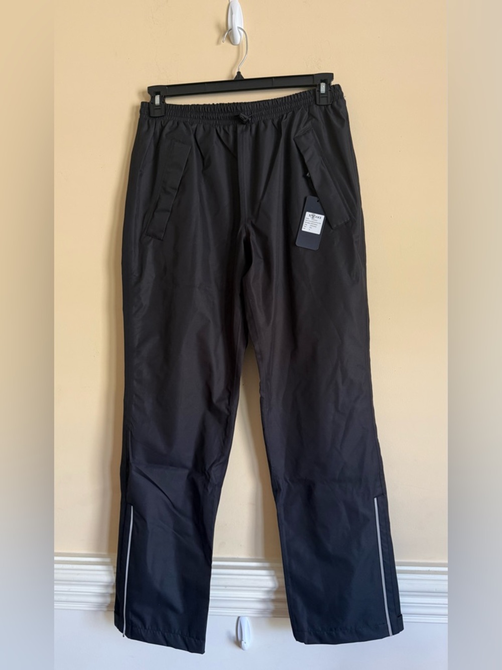 5Oaks Men’s Waterproof Rain Over Pants – Black Sz Medium - Picture 2 of 9